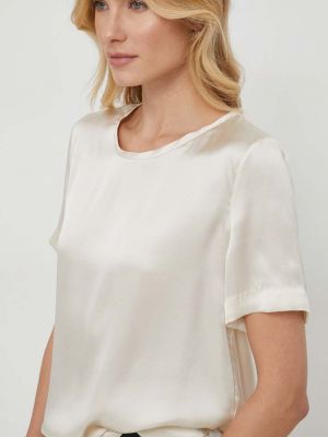 Копринена блуза Sisley бежово