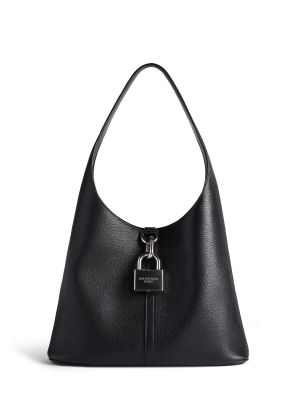 Kožená kožená kabelka Balenciaga čierna