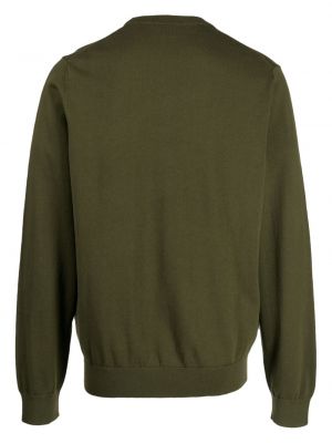 Sweter z okrągłym dekoltem w zebrę Ps Paul Smith zielony