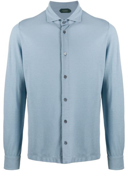 Camisa manga larga Zanone azul