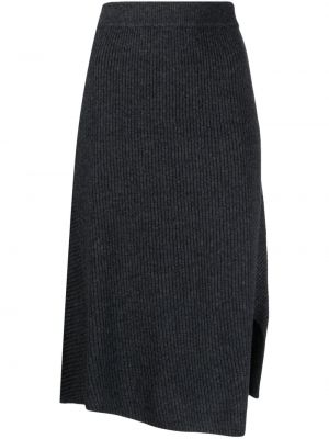 Asymetrické vlněné midi sukně B+ab šedé