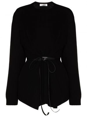 Cinturón de tela jersey Valentino negro