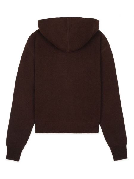 Kašmyro siuvinėtas džemperis su gobtuvu Sporty & Rich ruda