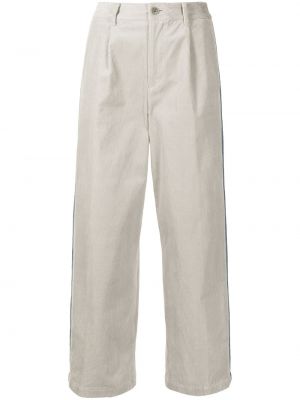 Pantalones de cintura alta de pana Coohem gris