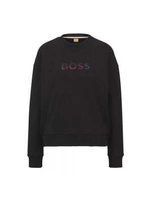 Sweter relaxed fit Hugo Boss czarny