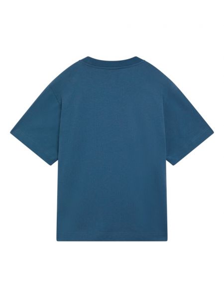 Koszulka bawełniana z nadrukiem Sport B. By Agnès B. niebieska