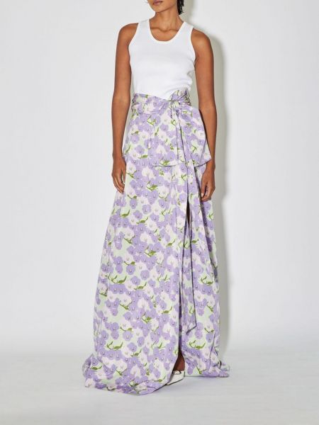 Květinové sukně s potiskem Bernadette fialové