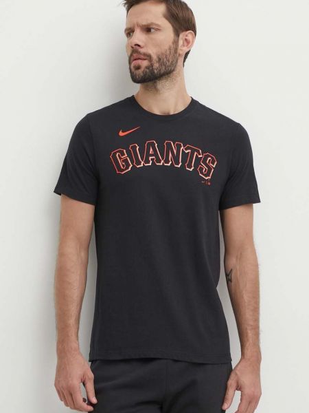 Koszulka bawełniana z nadrukiem Nike czarna