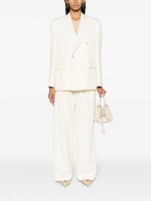 Pantalon large plissé Wardrobe.nyc blanc