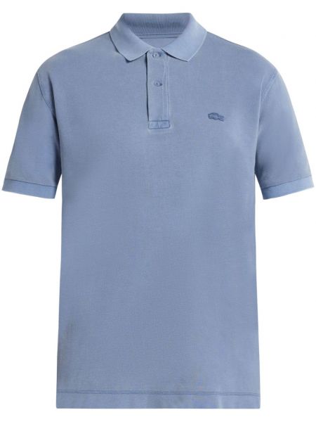 Памучна поло тениска Lacoste синьо