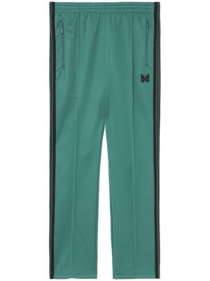 Nohavice s výšivkou Needles zelená