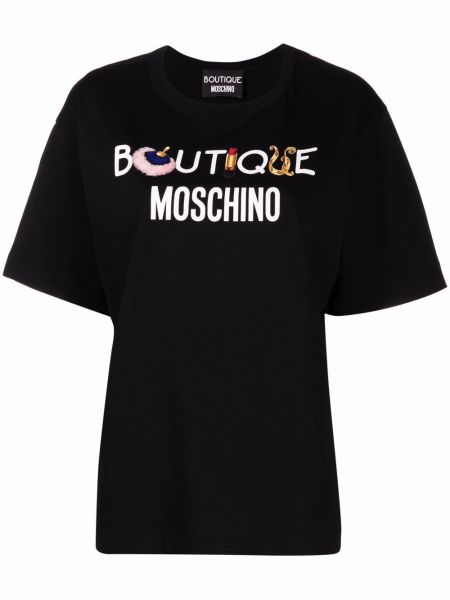 Camiseta con estampado Boutique Moschino negro