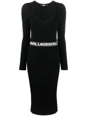 Kleid mit print Karl Lagerfeld schwarz