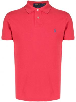 Brodert poloskjorte Polo Ralph Lauren rød