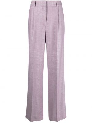 Pantaloni cu dungi cu croială lejeră Msgm violet