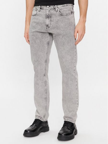 Jean droit Calvin Klein Jeans gris