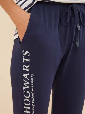 Pantaloni sport din bumbac Women'secret albastru
