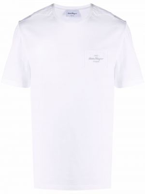 Camiseta con estampado Salvatore Ferragamo blanco