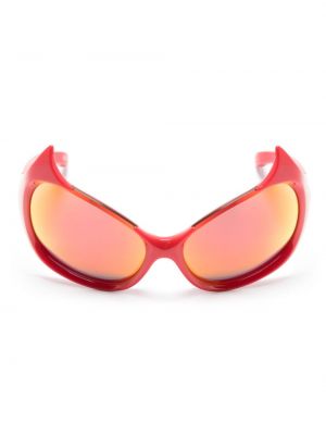 Occhiali da sole oversize Balenciaga Eyewear rosso