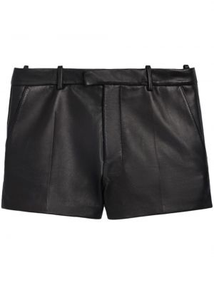 Pantaloni scurți din piele Ami Paris negru