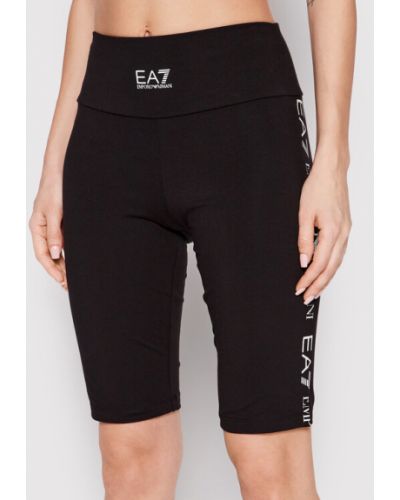 Pantaloni scurți de sport slim fit Ea7 Emporio Armani negru
