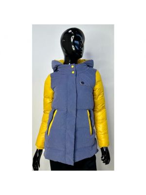 Куртка max, демисезон/зима, средней длины, силуэт прямой, капюшон, манжеты, карманы, 42 голубой