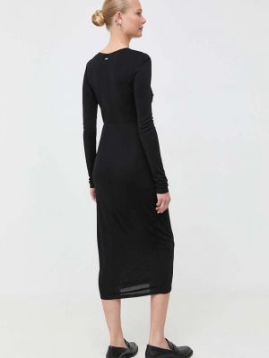 Testhezálló midi ruha Armani Exchange fekete