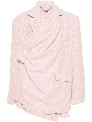 Bavlněné sako Martine Rose růžové