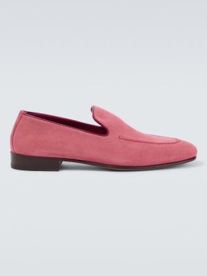 Semišové loafers Manolo Blahnik růžové