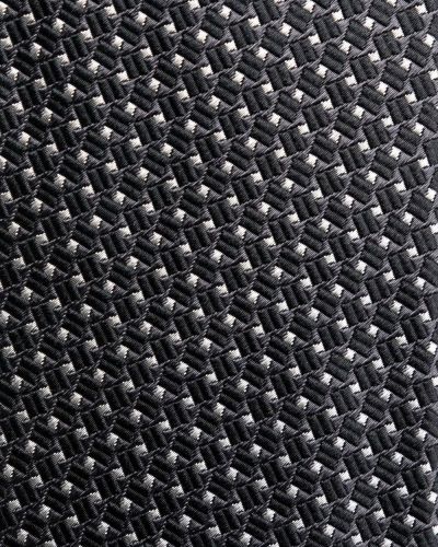 Corbata con bordado con estampado geométrico Corneliani negro