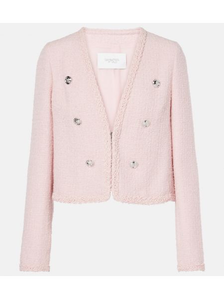 Tweed jakke i uld Giambattista Valli pink