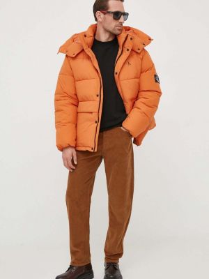 Короткая куртка Calvin Klein Jeans оранжевая