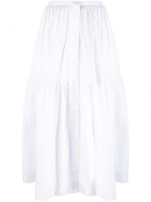 Midi sukně s knoflíky Patou bílé
