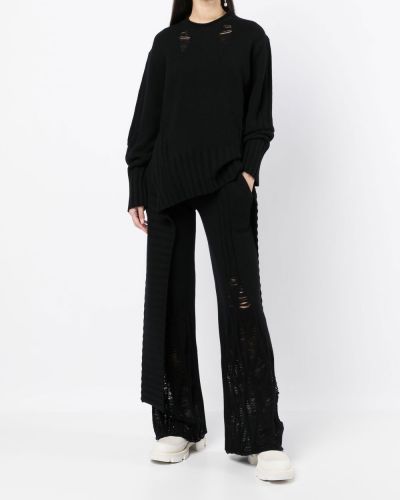 Pletený svetr s oděrkami Dion Lee černý