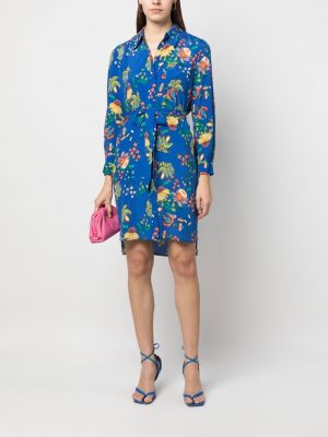 Květinové šaty s potiskem Dvf Diane Von Furstenberg modré