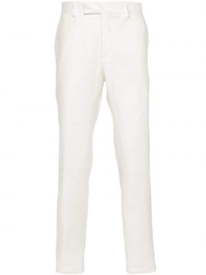 Παντελόνι chino σε στενή γραμμή Lardini λευκό