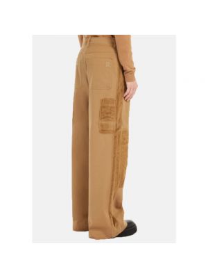 Pantalones de terciopelo‏‏‎ de algodón Max Mara Weekend marrón