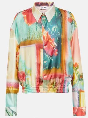 Шелковая рубашка с принтом Jean Paul Gaultier