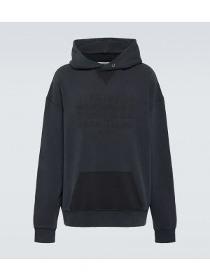 Kokvilnas kapučdžemperis džersija Maison Margiela melns