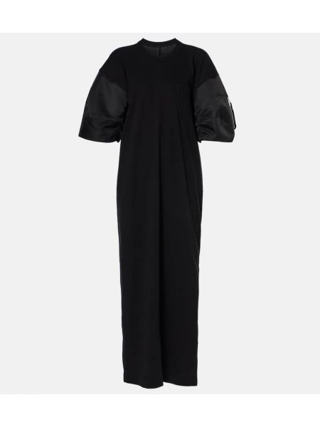 Jersey bomull dress Sacai svart