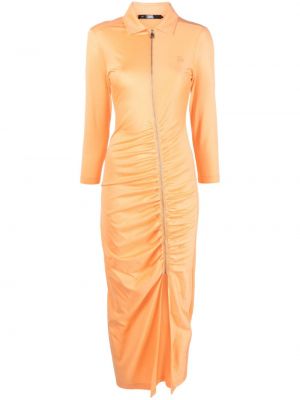 Hosszú ruha Karl Lagerfeld narancsszínű