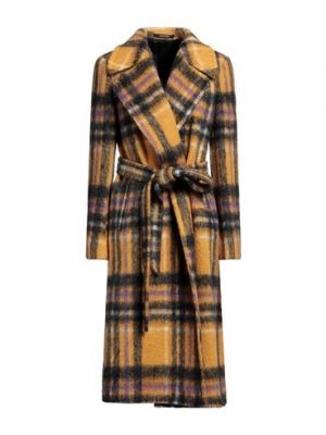 Cappotto di lana in lana d'alpaca mohair Tagliatore giallo