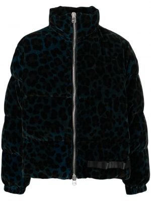 Dūnu jaka ar apdruku ar leoparda rakstu Oamc