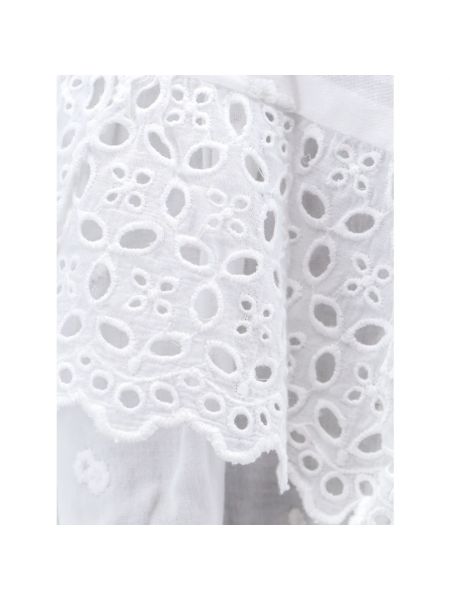 Mini falda de algodón de encaje Isabel Marant étoile blanco