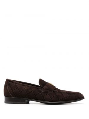 Pantofi loafer din piele de căprioară Roberto Cavalli maro