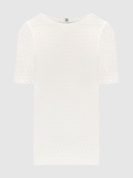 Ажурная футболка Toteme белая