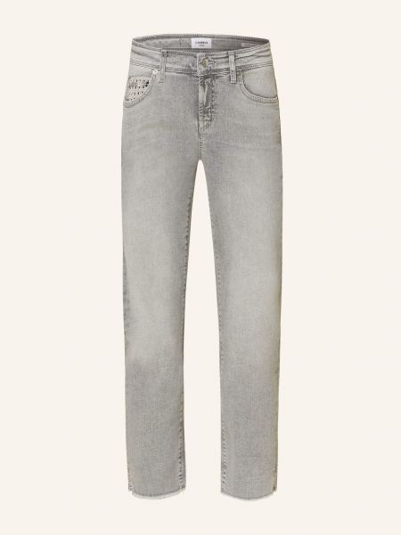 Skinny džíny s třásněmi Cambio šedé