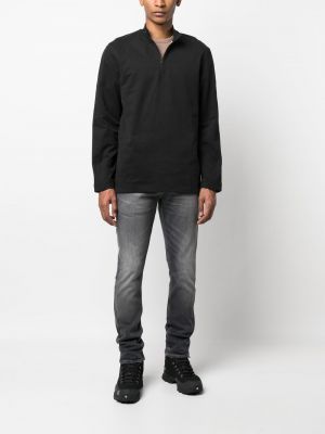 Medvilninė džinsiniai marškiniai Calvin Klein Jeans juoda