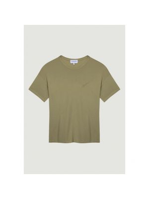 Camiseta de algodón manga corta de cuello redondo Maison Labiche verde