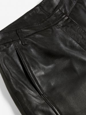 Кожаные брюки Bpc Selection Premium черные